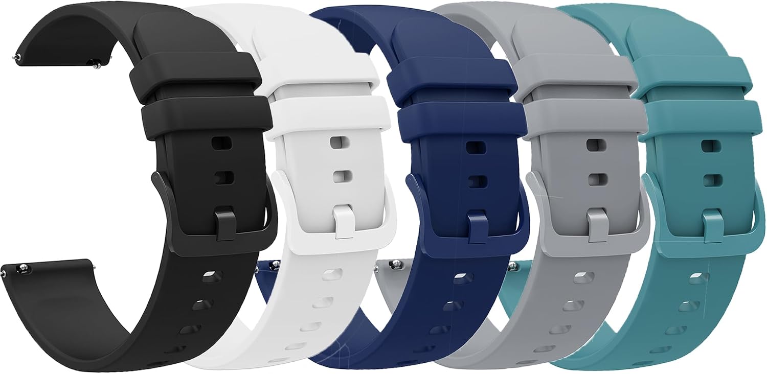 Lamshaw DR03, DR05, DR06 Smart Watches Bands, New Soft Silicone Sport Replacement Straps for Women, Man, Wristband Accessories Compatible with Yoever, KIBFLE, TOOBUR, DR03, DR05, DR06 Smart Watches