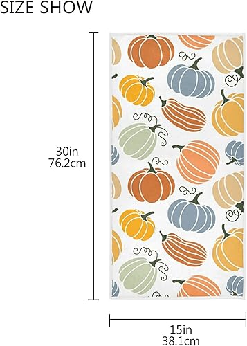 Miniatura 3 de senya Toallas de mano suaves de Acción de Gracias, calabaza de otoño altamente absorbentes, para baño