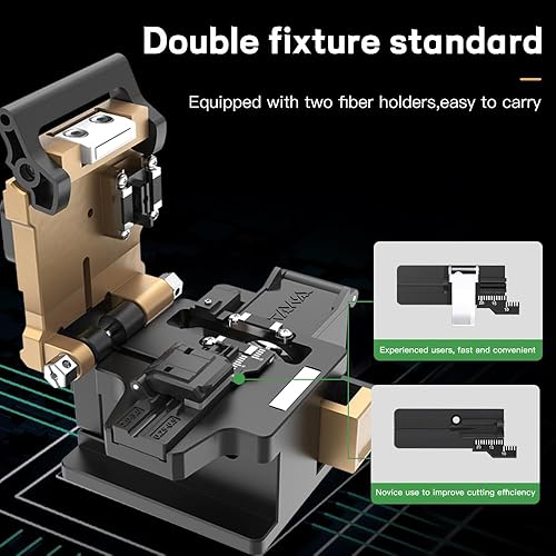 Miniatura 2 de Cortador automático de estabilidad FC-30 de cuchilla de fibra óptica con 48,000 Cleaves Ángulo de cuchilla <0.5 ° Construido en cubo de basura para