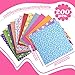 Kingdder 200 Pcs 10 x 10 Inch Cotton Fabric Squares for Quilting Fat Craft Quarters Sewing Fabric Bundle Squares Precut Printed Patchwork for DIY Craft Scrapbooking Cloth Handmade Accessory(Flower)