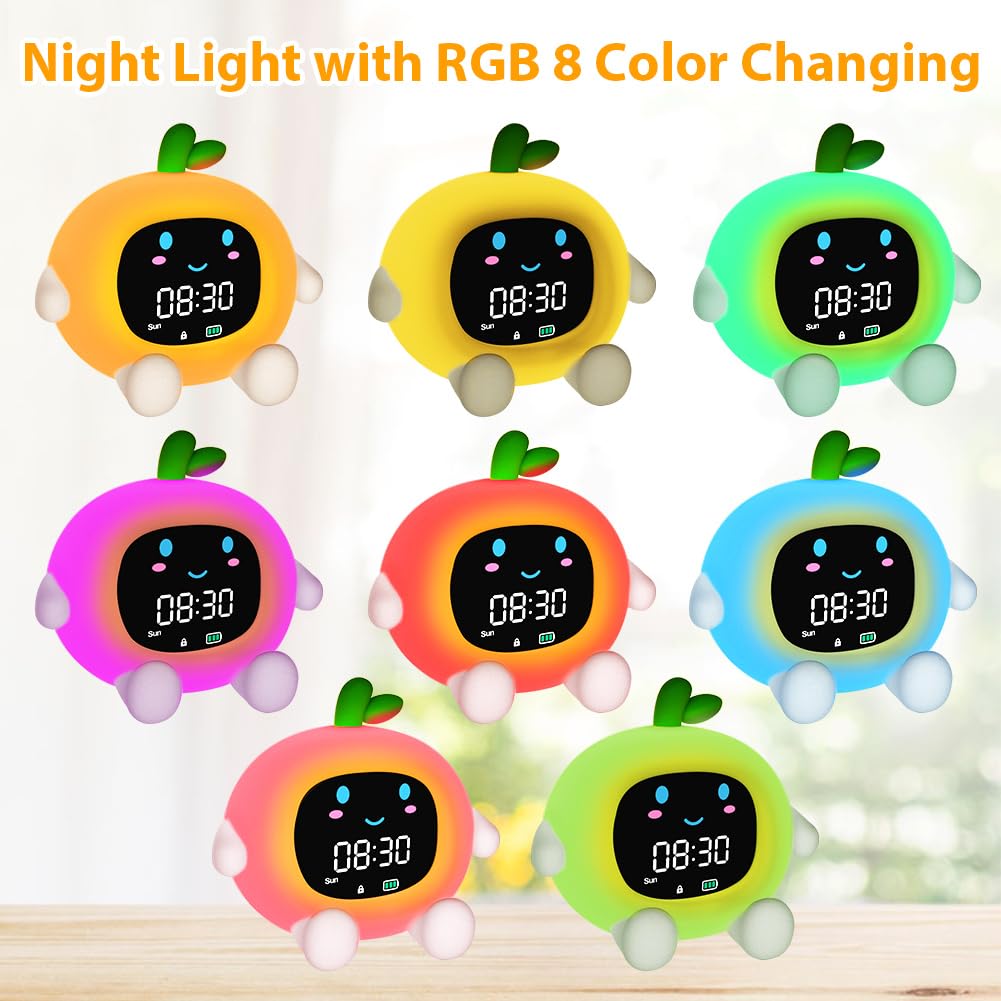 HOTUT Luminous Alarm Clock for Children Digital Alarm Clock, USB Rechargeable Children Alarm - Image 3