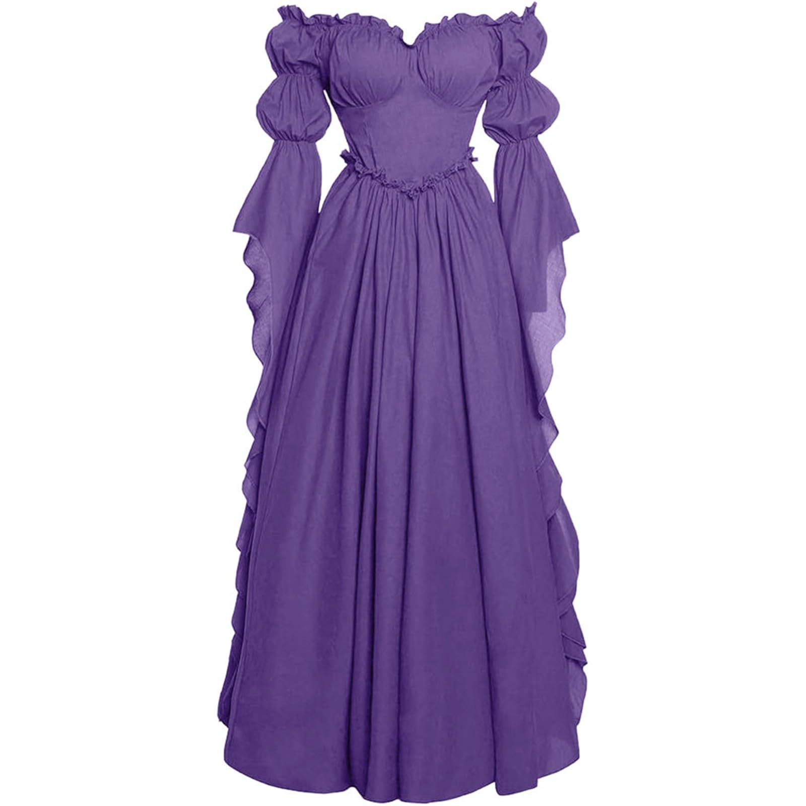 Robe de mariage médiévale et costume de fermière Renaissance pour femme - 6