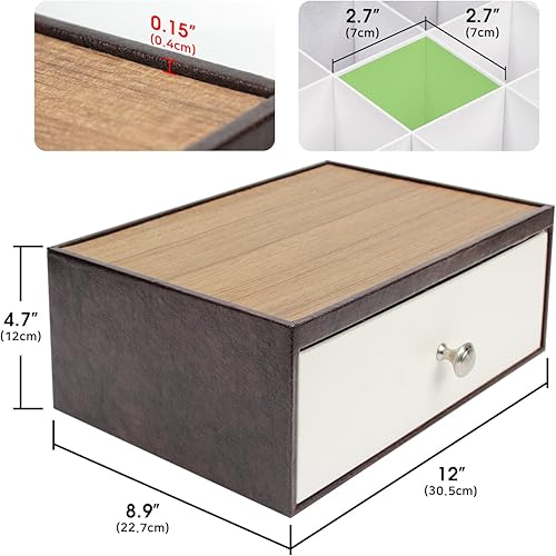 Miniatura 6 de J JACKCUBE DESIGN MK353A - Organizador de bolsitas de té para encimera con cajón, organizador de almacenamiento de té con 12 compartimentos