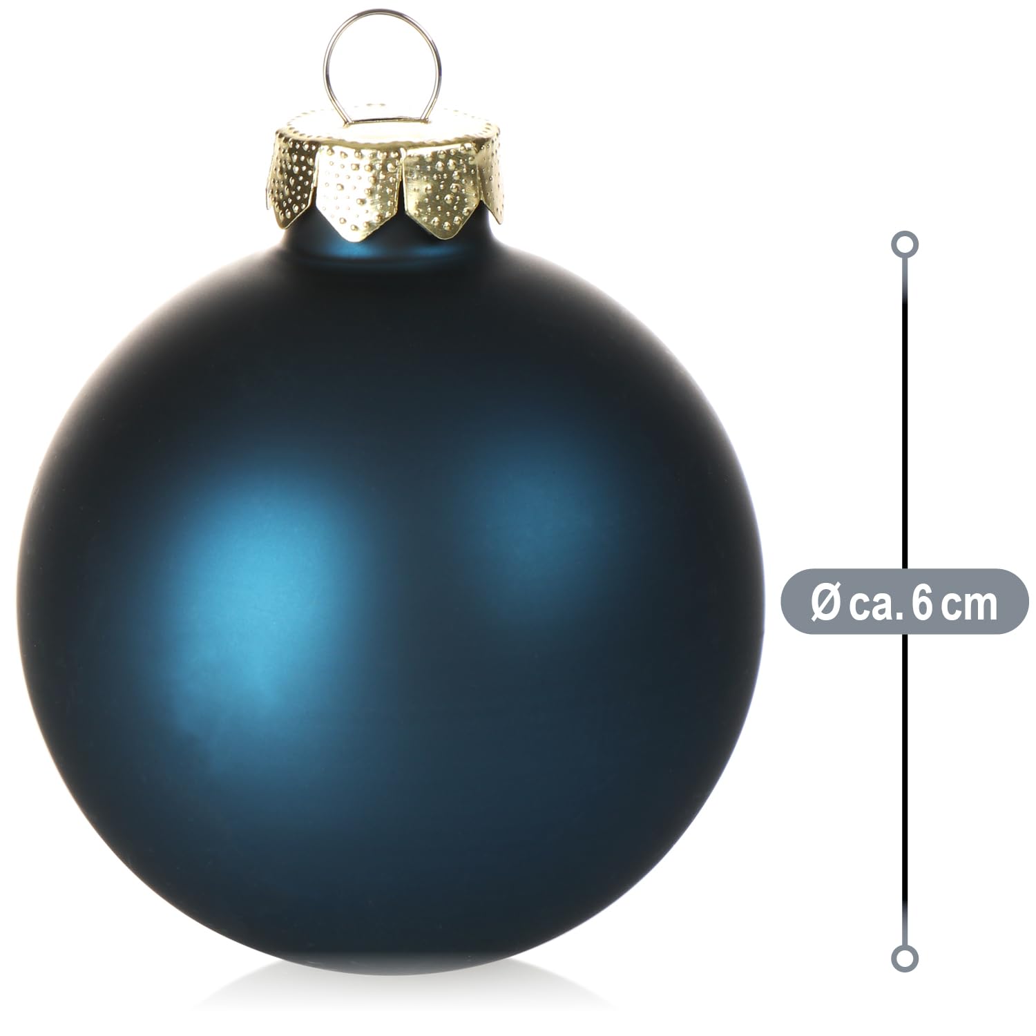 com-four® 24x Bolas de Navidad - Bolas de Cristal Auténtico para Navidad, Adornos para el Árbol de Navidad, Ø 6 cm