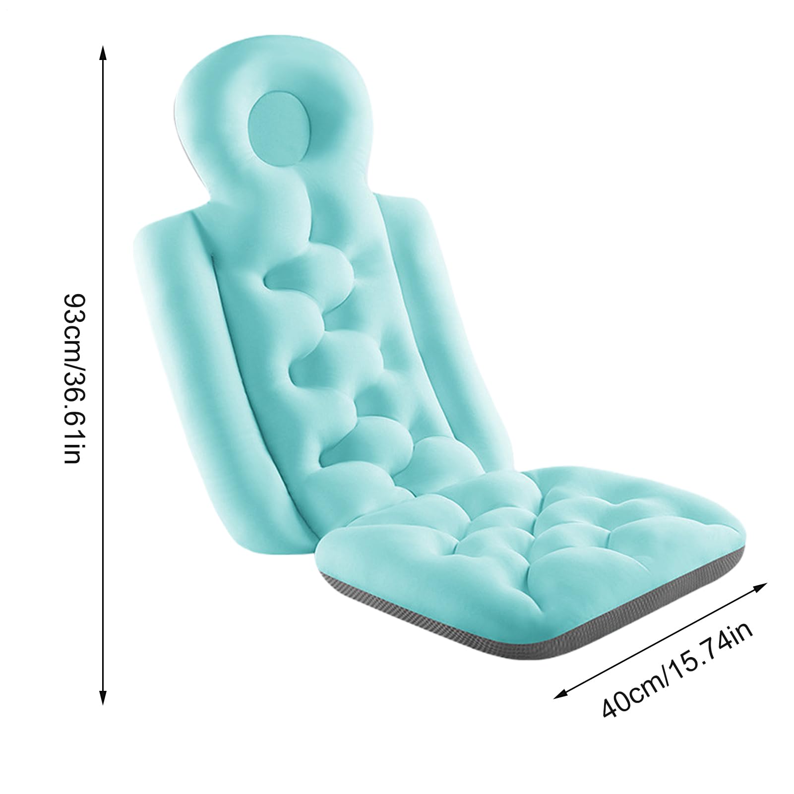Ganzkörper-Badewannenkissen - 40 x 93 cm Großes Spa-Kissen, Universell Passendes Badekissen Zur Entspannung, Rutschfeste, Wasserdichte Kopf- Und Nackenstütze, Luxuriöses Badewannenkissen Für Die Selbs