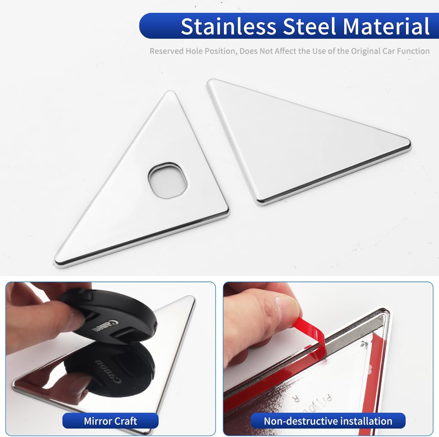 Rear Window Triangle Sequins for 2010-2023 Lexus GX460 Stainless Steel Material Exterior Upgraded Lexus gx460 Accessories
