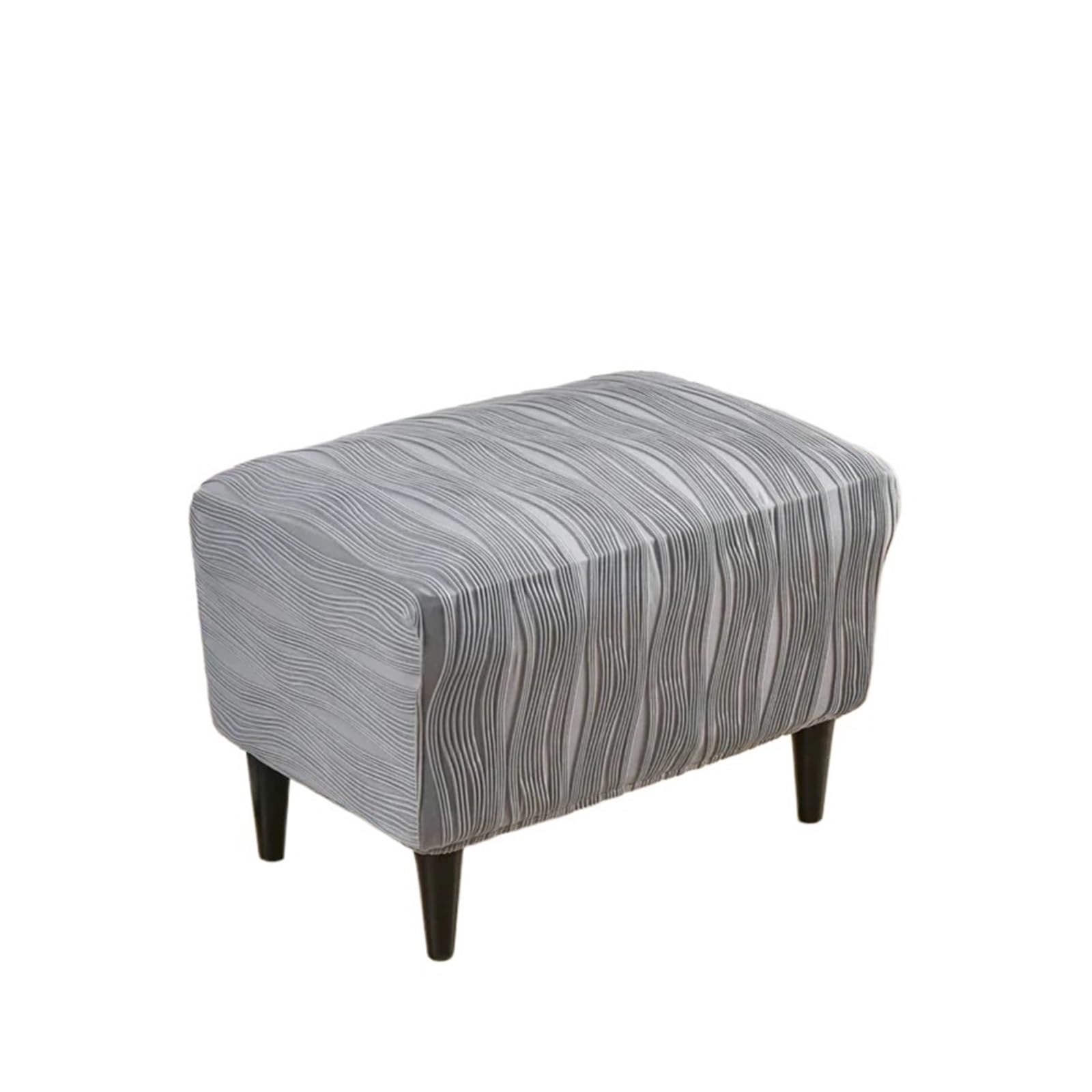 GCYEIDMA Wing Chair Slipcover Wingback Chair Covers Stretch Wing Armchair Cover with Seat Cushion Elastic Sofa Slipcovers Single(B2 Ottoman Cover)
