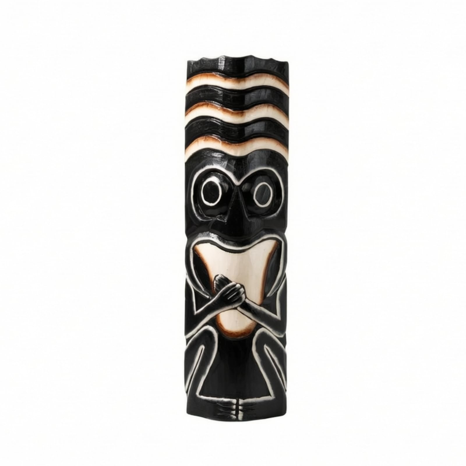 Yajuyi Scultura Decorativa Volto Statua Ornamento Resina Lavorata Testa Etnica Superficie Zigrinata Stile Adatta a Soggiorno Studio Ufficio Caffetteria Mensole Consolle Caminetto 50cm