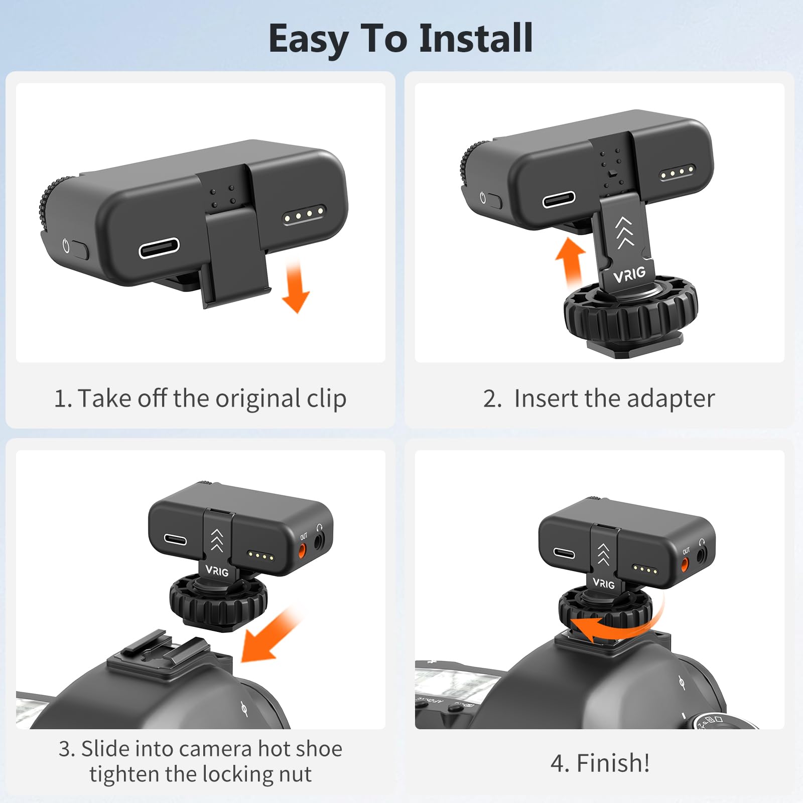 Amazon.com : VRIG Cold Shoe Mount Adapter for DJI MIC 2, MC-02