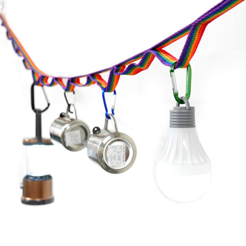 WINOMO Colorful Tent Hanging Lanyard Tent Rope Lamp Lantern Hang Cord Lanyard Clothesline Accessories for Outdoor Camping Picnic Hiking