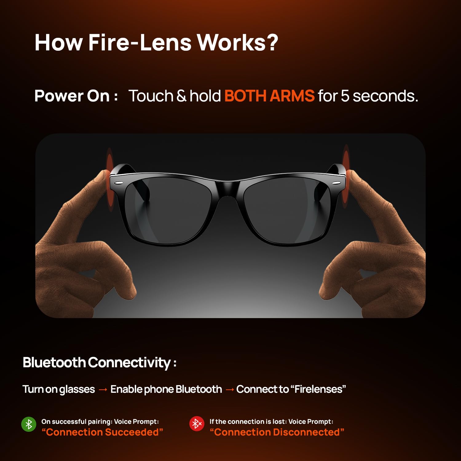 Fire-Boltt Fire-Lens Dune Smart Glasses, Bluetooth Calling & Open-Ear Bluetooth Sunglasses with HD Sound & Smart Audio Touch Controls Voice Assistant (Siri/Alexa/), Fast Charging for Men & Women — Amazon image 21