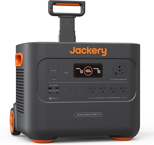 Jackery Estación de energía portátil Explorer 2000 Plus, generador solar de 2042 Wh, compatible con panel solar para caravanas al aire libre,