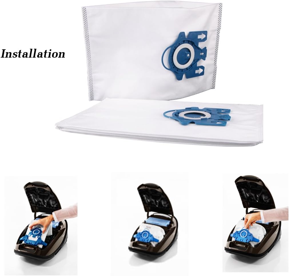 15 Packs Air Clean Dust Bags for Miele Vacuum Bags GN for Miele Classic C1, Complete C3, Complete C2, S6000-S6999 S4000-S4999,S700 3D Efficiency Bags with Protection Filters & AirClean Filter Compares