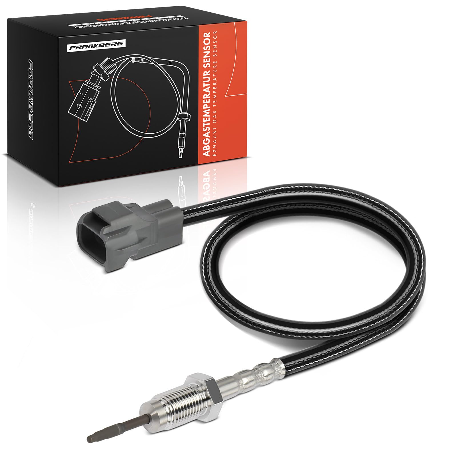 Frankberg Sensor de temperatura de gases de escape 2 Polos Compatible con Grand Vitara II JT TD TE 1.9 DDiS AWD 1.9 DDiS 2005-2015 Replace# 1481067J00,1481067J00000