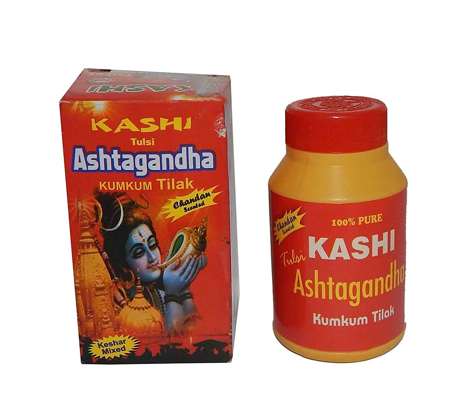 Presents Kashi Tulsi Ashtagandha Kumkum Tilak Pure Chandan Powder for God Poojan 250 gram