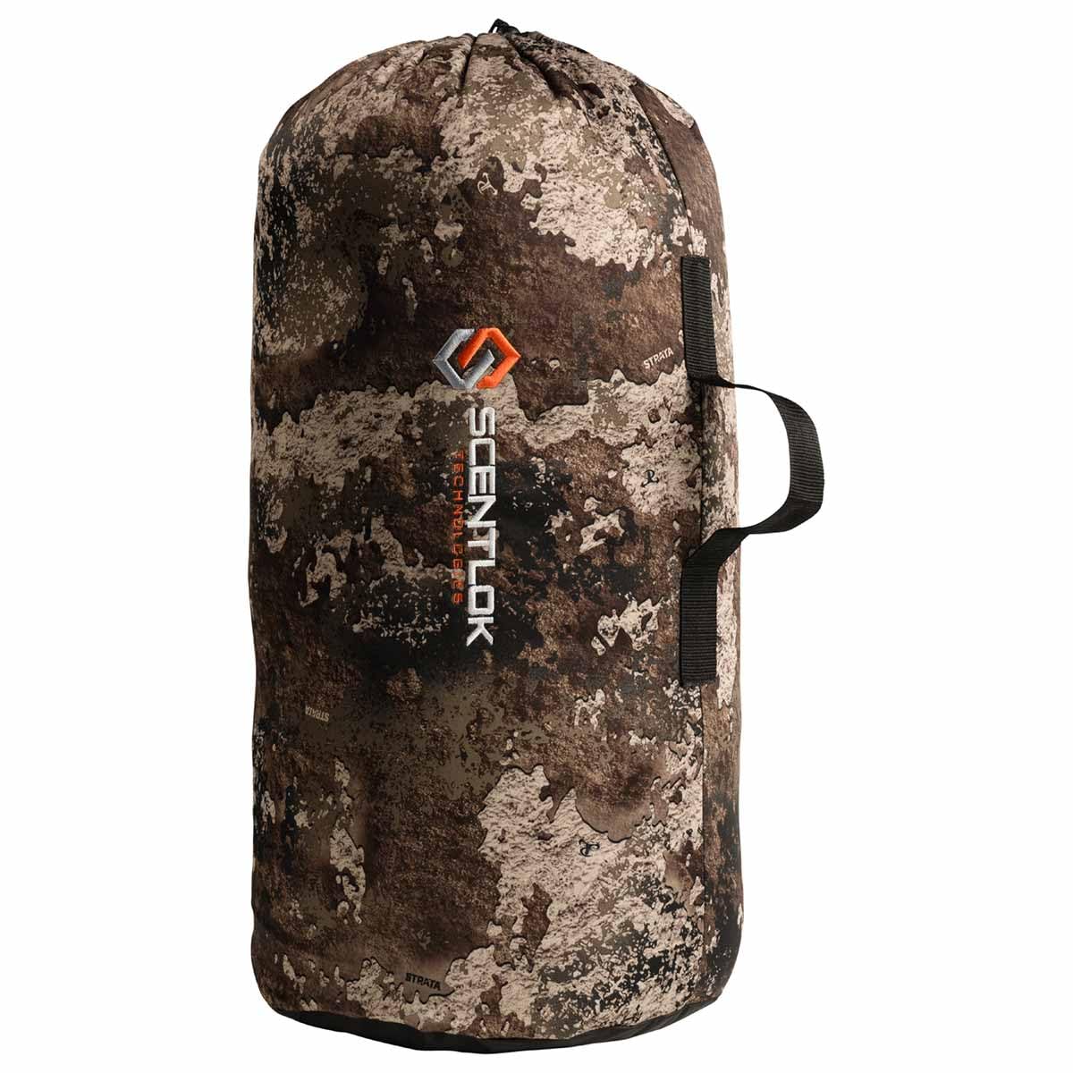 ScentLok Stuff Sack Duffel Storage Bag, Hunting Pack for Camo Gear and Equipment (True Timber Strata)