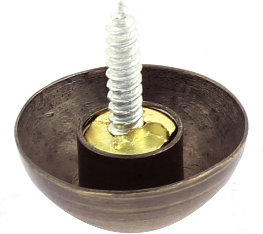 40pcs 23mm Quality Parts Diameter Metal Semicircle Glass Mirror Screw Type Nail Decor Model:20as94qo685