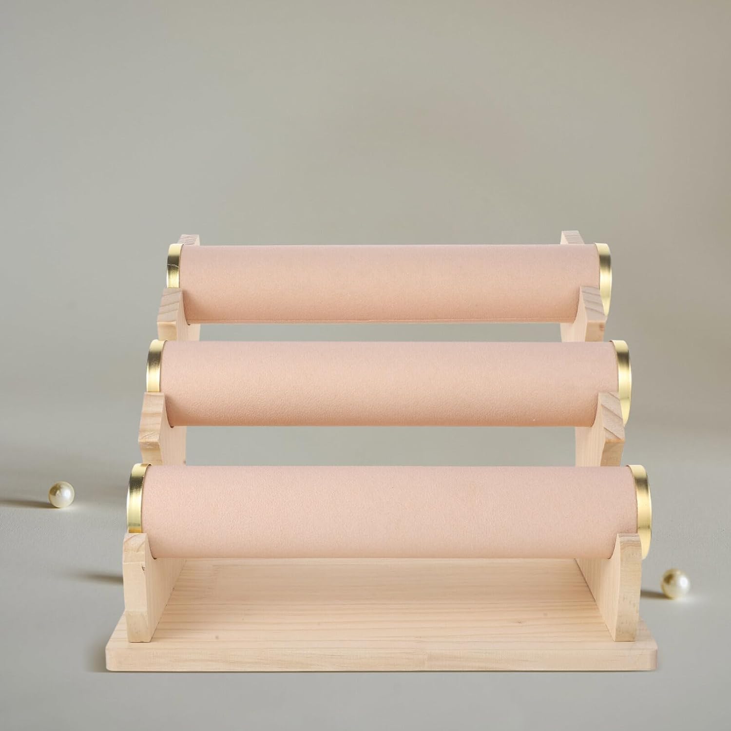 STOBAZA Wooden Jewelry Tower Bracelet Holder Stand Watch Rack Bangle Display Jewelry Organizer Display