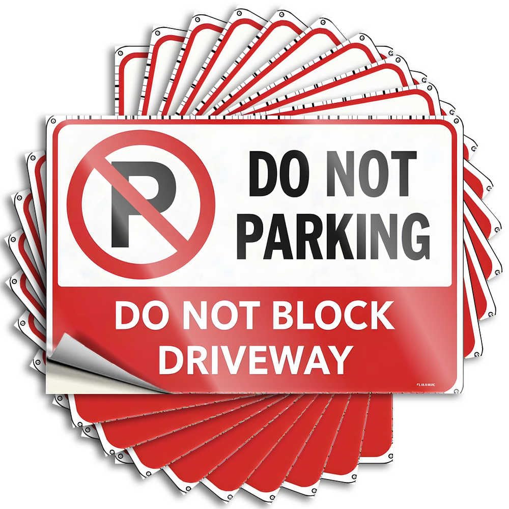 Basement Decor Case Stickers | No Parking: Keep Driveway Clear Punk for Long Decor(6X9CM)