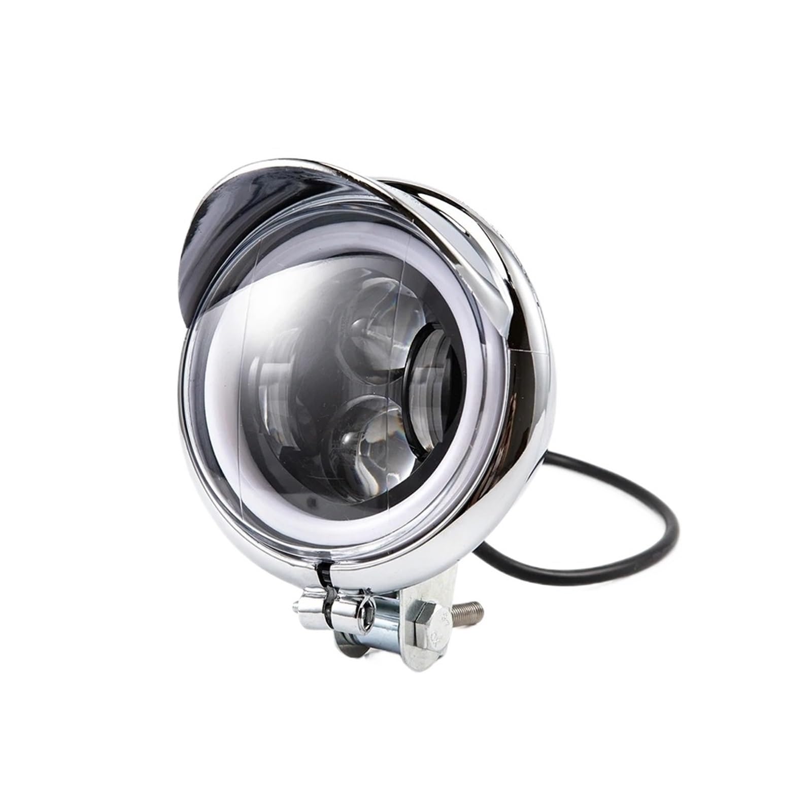 SANCAK Fari Per Motociclette Per Vecchi Per Scuola Per I Tour Per Motociclette Cromate Fari Universali A LED 12V Fendinebbia