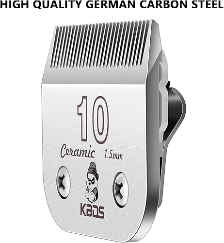 Miniatura 5 de KBDS Cuchillas de cerámica desmontables para mascotas tamaño 10 compatible con la mayoría de los cortadores Andis Oster Wahl A5 hechas de cortador