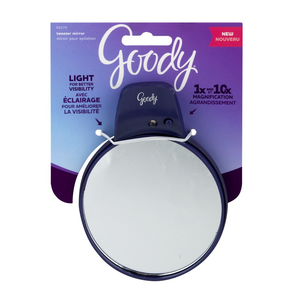 GOODY Mirror TWEEZER with 1x & 10x Magnification, Tabletop, Round, 8.5 Inches