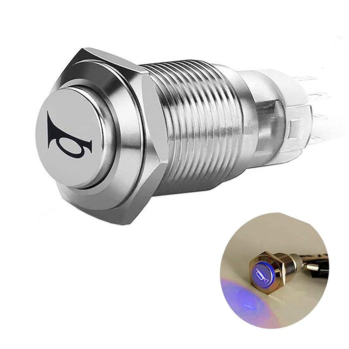 Mxuteuk Druckknopfschalter 16mm - LED Schalter 12V Für Auto Modifikation & Industrie