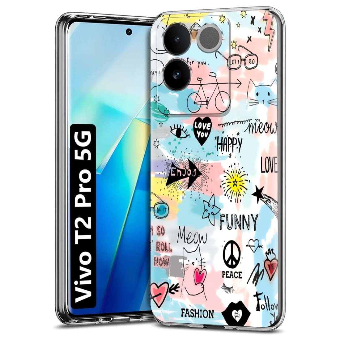 Fashionury Soft Silicon Printed Designer Mobile Back Cover for Vivo T2 Pro 5G -D0126 (B0CK7ZFPRJ) Amazon Price History, Amazon Price Tracker