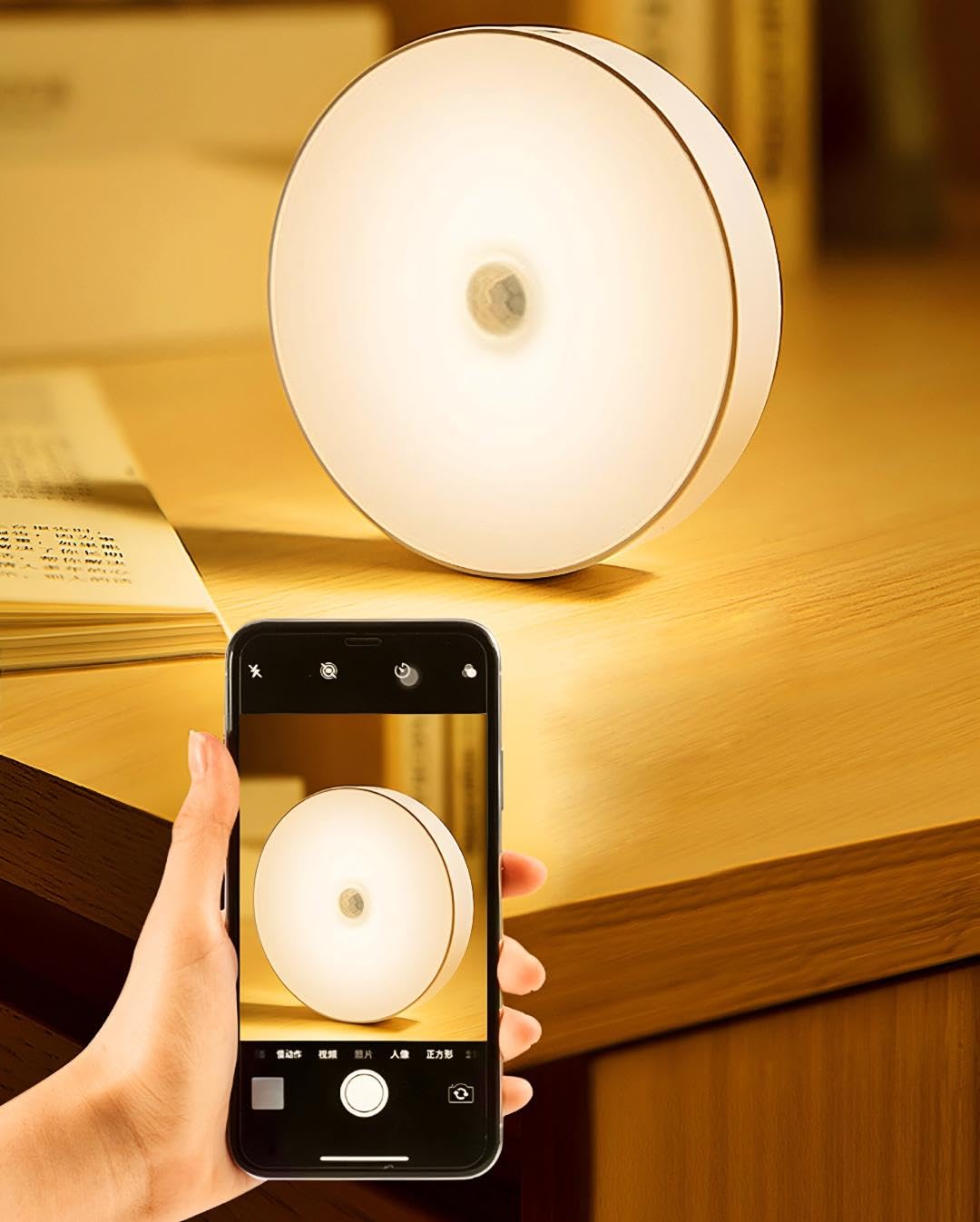 Forlife Usb Şarjlı Hareket Sensörlü Otomatik 8 Led Aydınlatma Işık Mıknatıslı Koridor, Banyo, Dolap, Merdiven, Gece Lambası, Mutfak, Balkon Dekorasyonu, Amber Renk 4000K Günışığı Delme Gerektirmez (1)