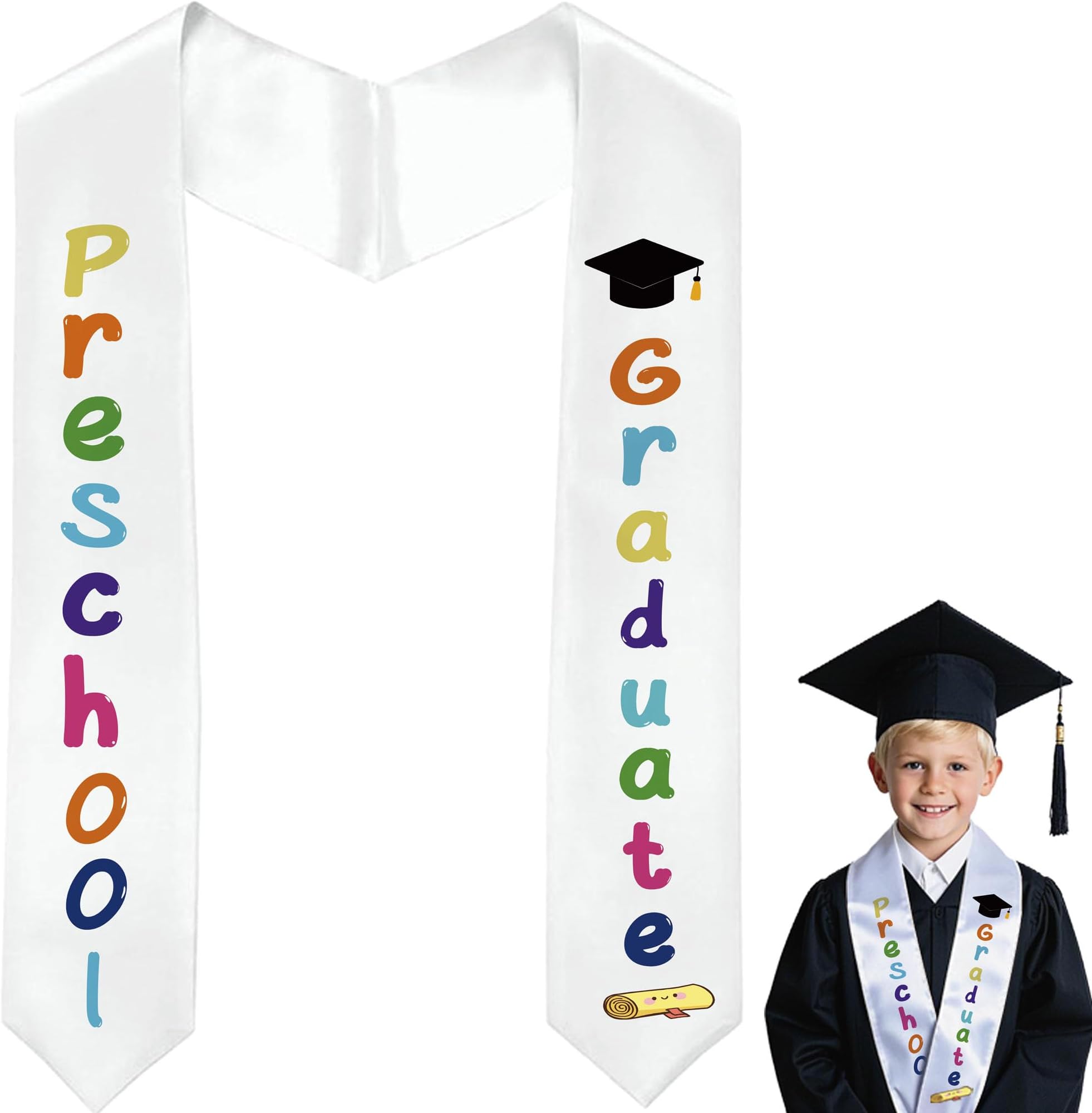 Kindergarten Preschool Graduation Sash, Unisex Kindergarten Preschool Graduation Stole for kids Graduation Gifts 2026