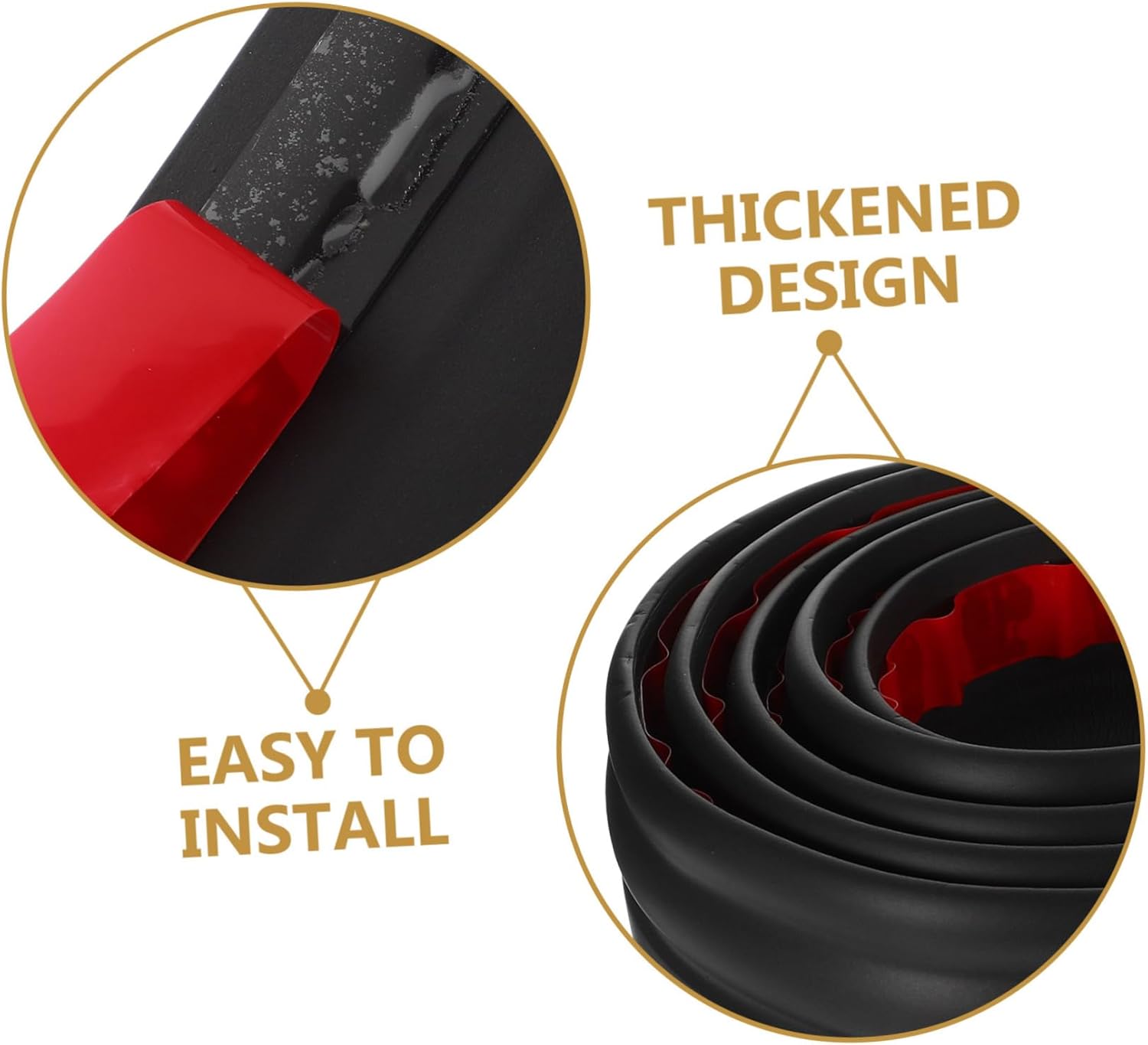 Mikikit 3pcs Baseboard Strip Self-Adhesive Wall Trim for Easy Installation Living Rooms Bedrooms and Bathrooms Durable Edging for Tv Backgrounds and Decorative Borders