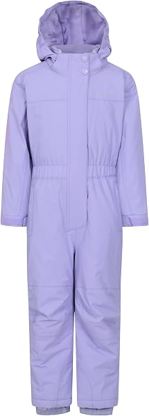 Close-up of the durable scuff guard panels on the knee of the Mountain Warehouse Cloud Kids All in 1 Snowsuit.