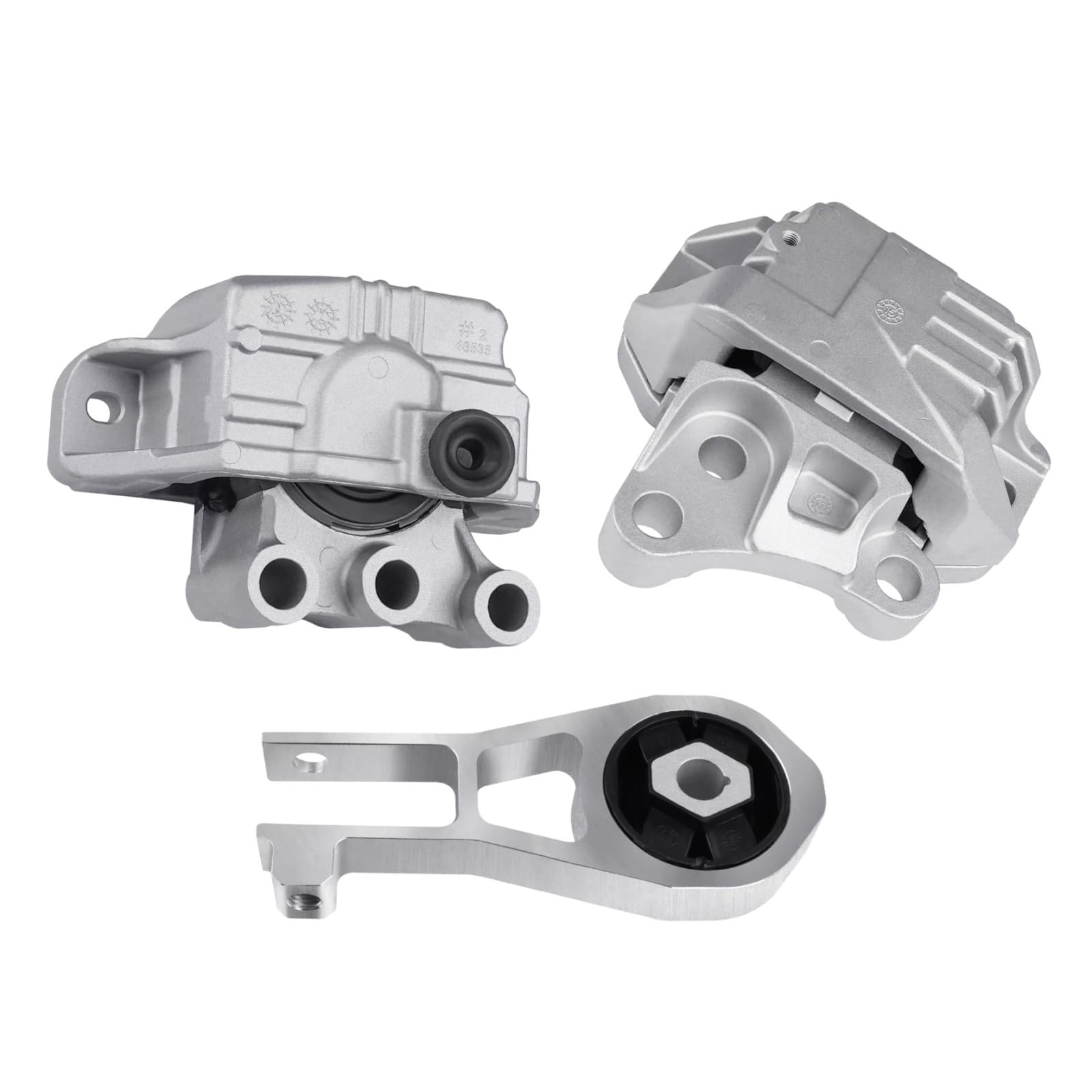 Gtvrfloki One Color Car Engine Mounts Compatible With Jeep For Compass 2.4L 2017-2020 For Renegade 2.4L 2015-2020 3Pcs Engine Motor Transmission Mount Bracket 68258599Aa