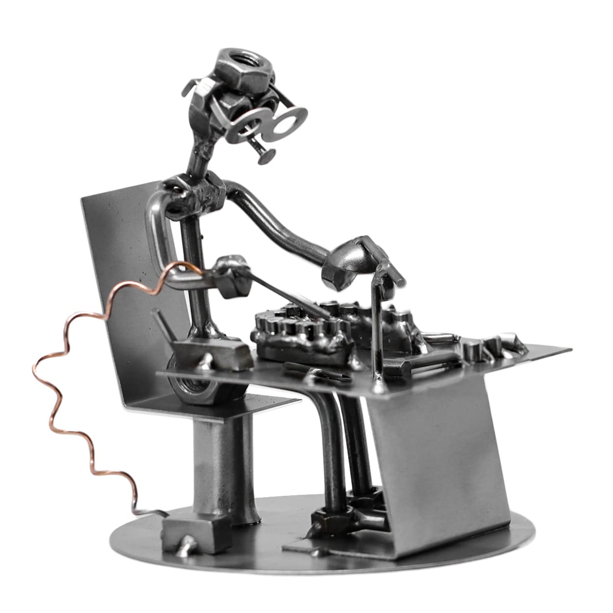 Schraubenmännchen Zahntechniker - Handarbeit Geschenkidee Metallfigur Metallmännchen Stahlfigur Schraubenmännle - Deko für Büro & Zuhause