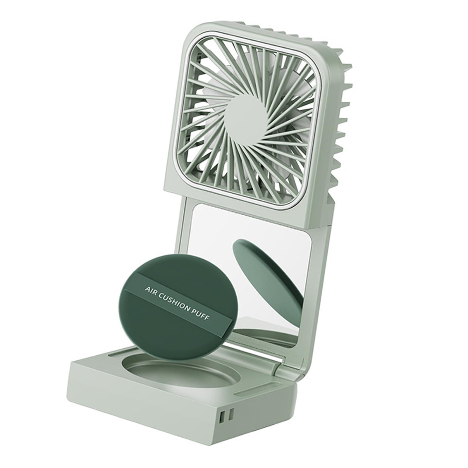 CUNZJIA Portable Fan Makeup Lens Handheld Neck Hanging Foldable Cooling Fan for Outdoor Travel Rechargeable Camping