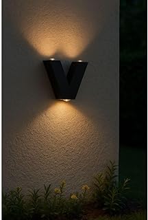 Lamps® 3W Black Aluminum Up & Down Wall Light - Compact Design