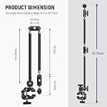 NEEWER 30" Arme magique articulée avec support de caméra de bureau Super Clamp/Action Cam/Phone, Support de boom Mic pour caméra frontale, Compatible avec GoPro iPhone DSLR Enregistrement vidéo par microphone Webcam, UA056
