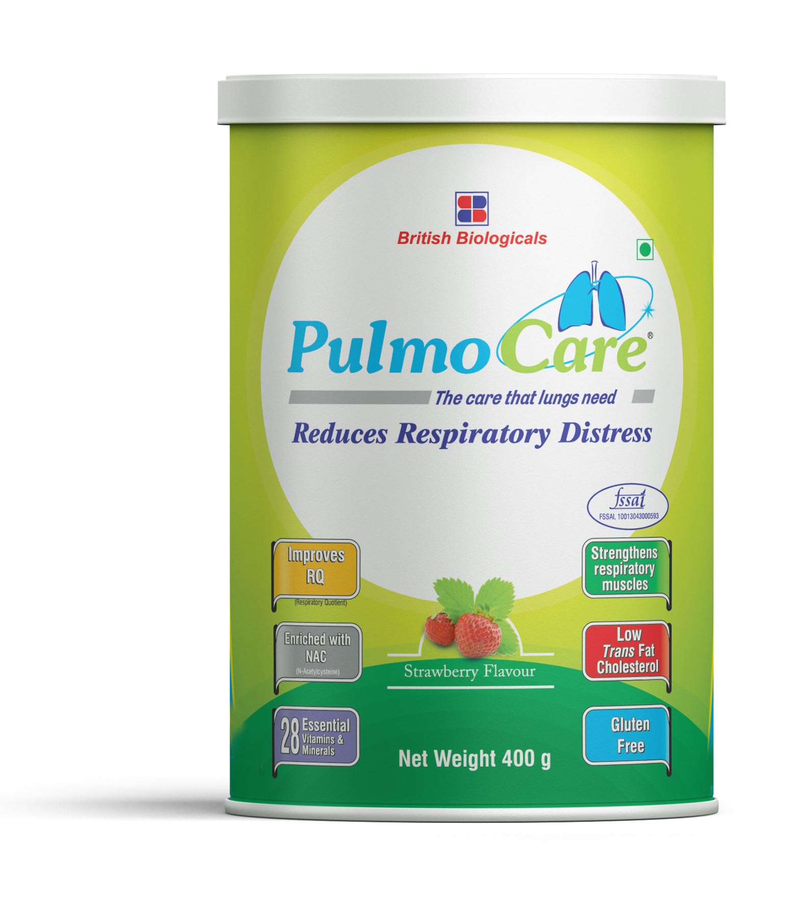 British Biologicals Pulmocare Powder-Strawberry Flavour|For Asthma, Copd, Pulmonary Tuberculosis|Gluten Free-400 G (B08MC1TY5W) Amazon Price History, Amazon Price Tracker