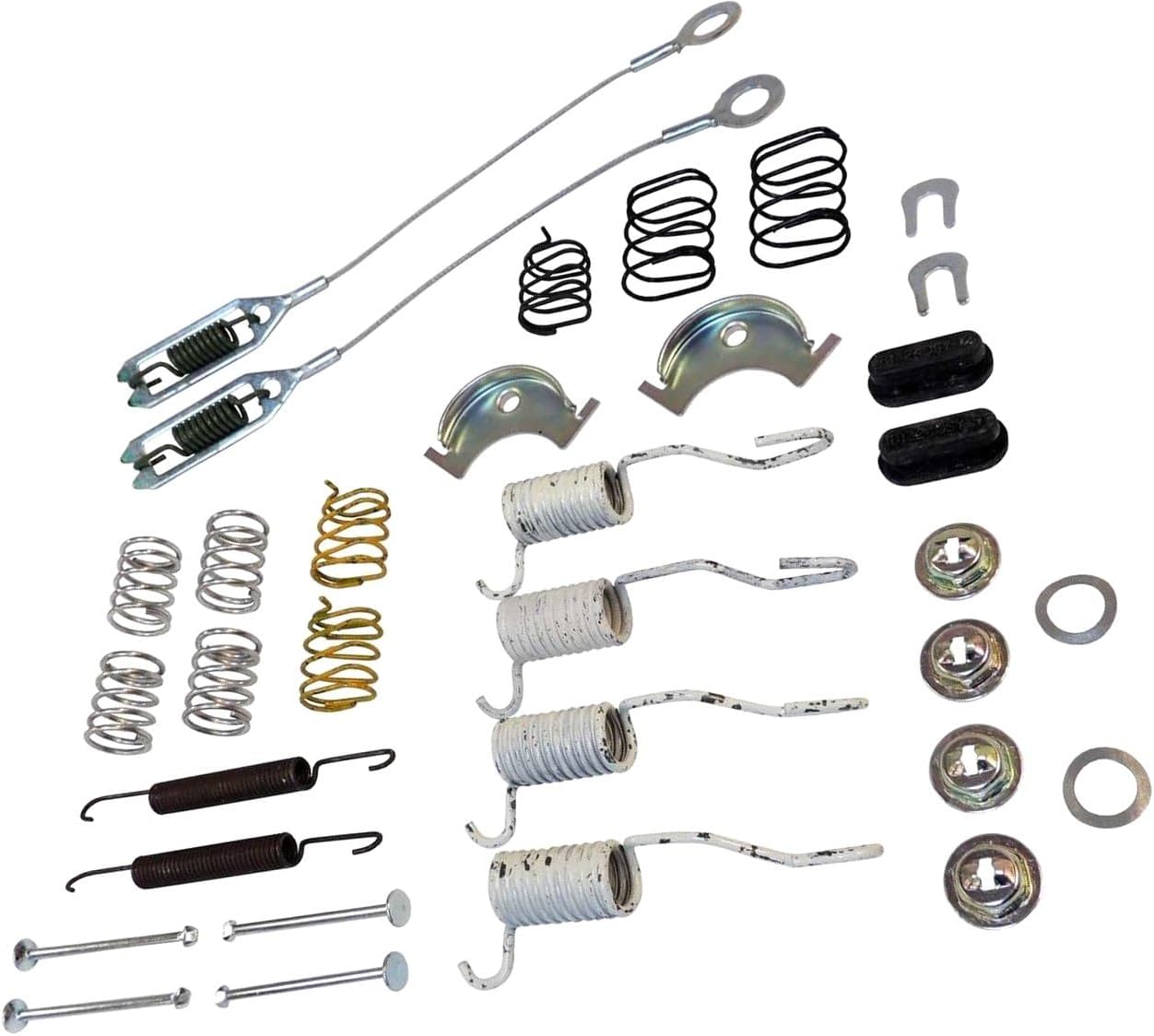 APDTY 107629 Drum Brake Hardware Kit; Rear; Fits Models With 9" Brake Drum; Compatible With Jeep Models: 1987-1995, 1997-2006 Wrangler, 1984-2001 Cherokee, 1997-2006 TJ; Replaces 4636779