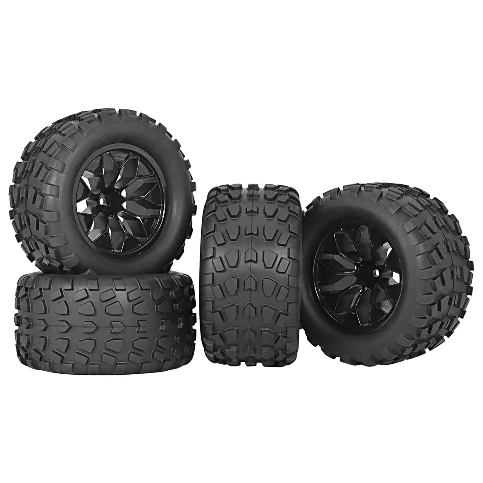 Per Hobby 4 Pezzi Ruote Cerchioni Pneumatici Diametro Interno Nero 7 Cm Modello Aggiornamento RC Accessorio Modificato Sostituzione Sostituisci Cingolati RC Ruote Gomma