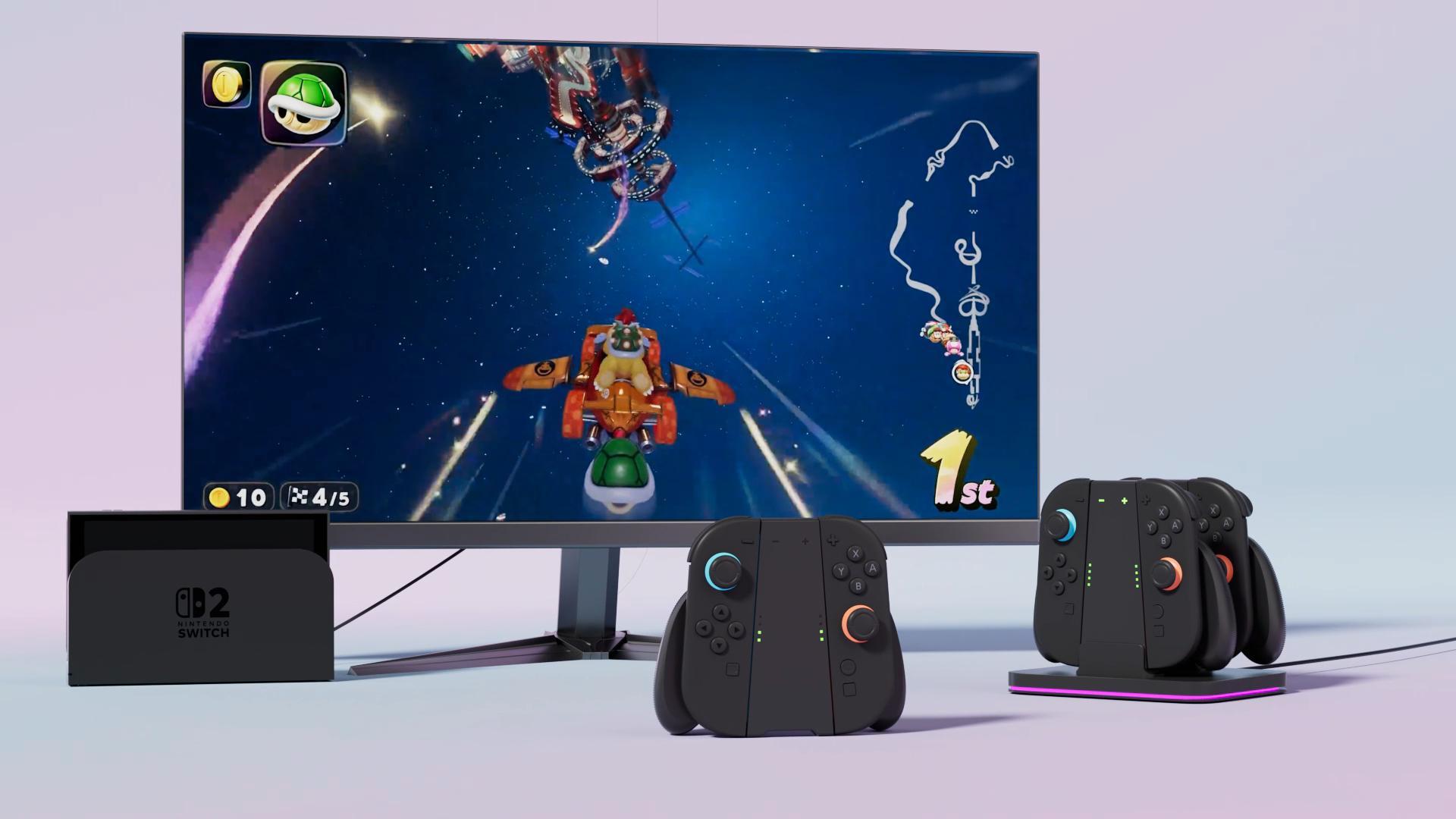 Amazon.com: COOWPS Switch 2 Joy-Con 3 in 1 Charging Grip and Dock
