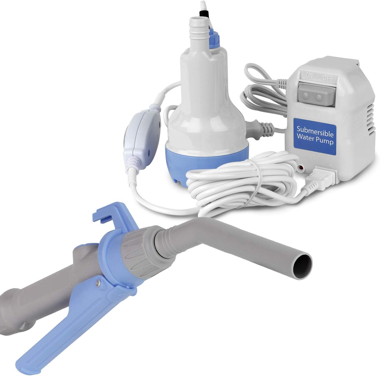 TERA PUMP 2.1 GPM Automatic Electric Water Replacement Pump, Submersible Water Pump, Fish Tank Water Changer Sand Washer with Filter, Aquarium Water Changing, 30 ft Long Hose