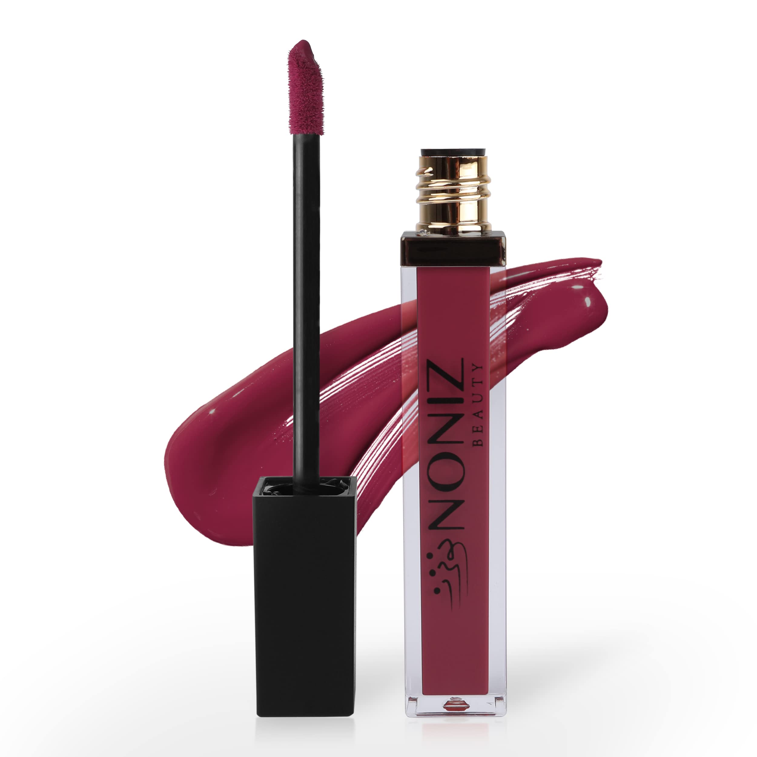 NONIZ Liquid Lipstick Matte Finish - Waterproof Highly Pigmented 8 Lip Shades - Velvety Liquid Lip Sticks (Desert Rose 13)