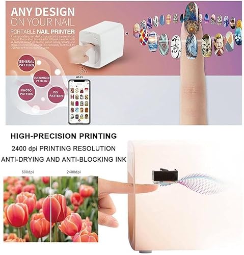 GEHPYYDS 3D Nail Printer Machine Support WiFi/DIY, Digital Mobile Nail Art Printer-Portable Nail Painting Machine 30s Done, Printing and Rying as One, Over 1000 Pictures,for Beauty & Personal Care,D - Image 3