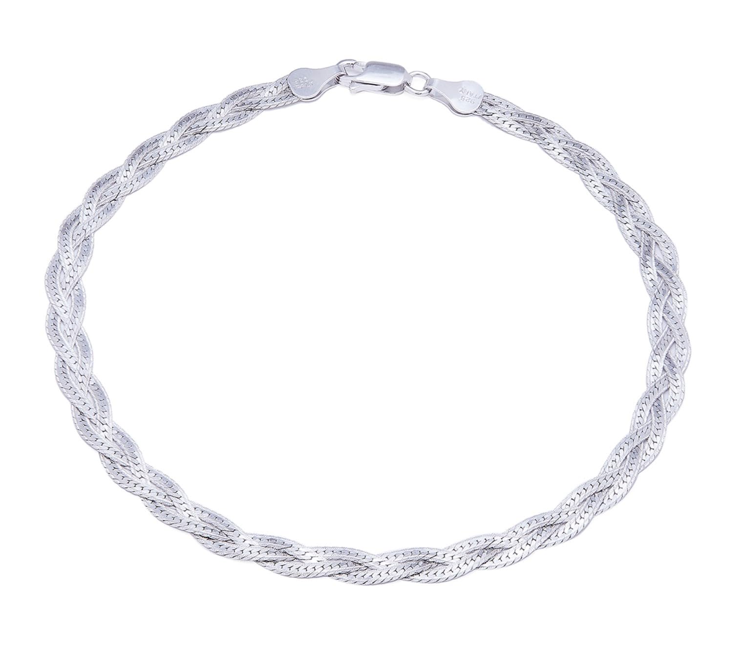 ZAVYA 925 Sterling Silver Braided Rhodium Plated Anklet (Single) | Gift for Women & Girls | With Certificate of Authenticity & 925 Hallmark (B0BJ2R6251) Amazon Price History, Amazon Price Tracker