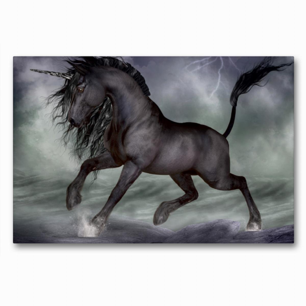 Premium Textil-Leinwand 90 x 60 cm Quer-Format Sturmbringer | Wandbild, HD-Bild auf Keilrahmen, Fertigbild auf hochwertigem Vlies, Leinwanddruck von Andrea Tiettje