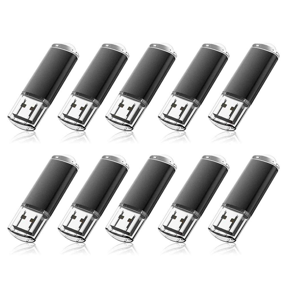 RAOYI 20 Pack 16GB USB Flash Drive Bulk USB 2.0 Memory Stick Thumb Drive Pen Drive Bundle-Black