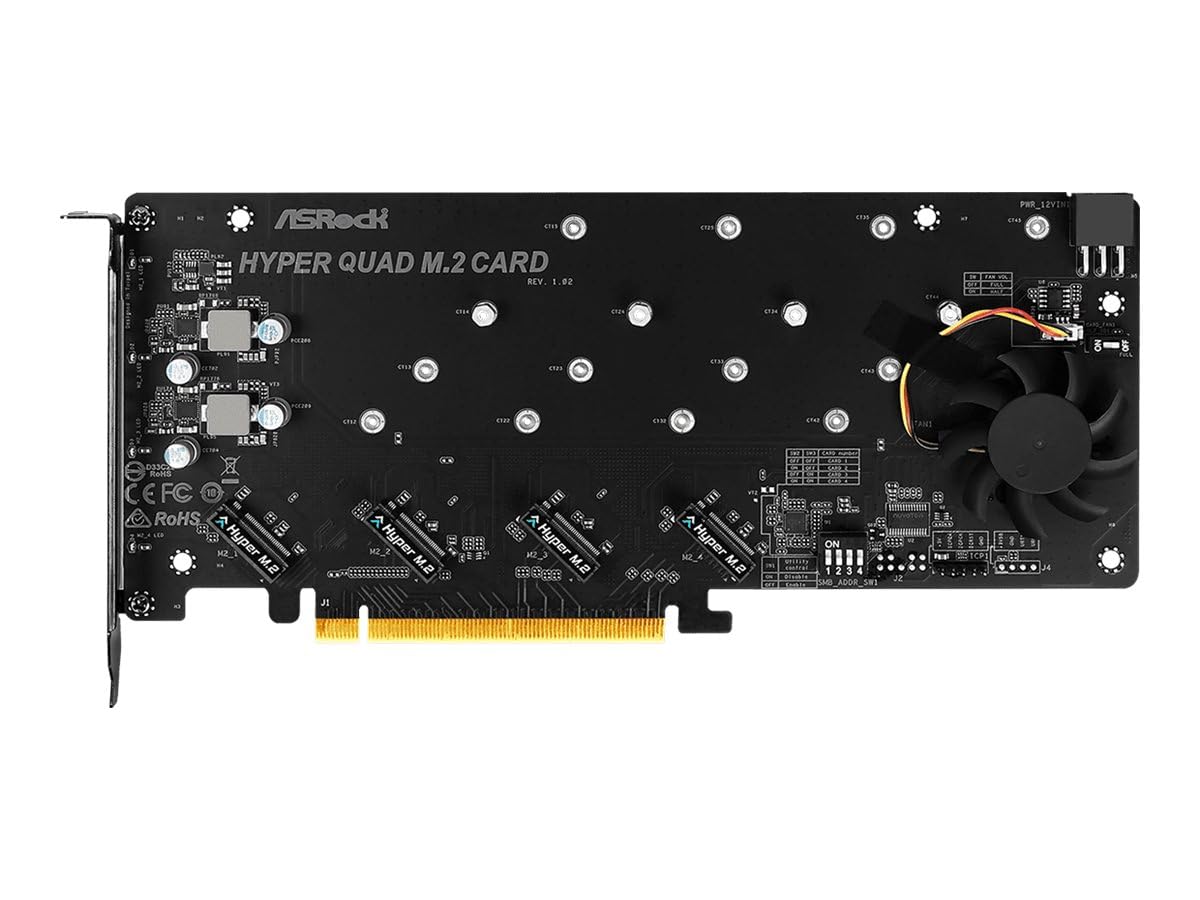 ASRock M.2 SSD 増設ボード Hyper Quad M.2 Card Amazon | ASRock M.2 SSD 増設ボード Hyper Quad M.2 Card | ASRock