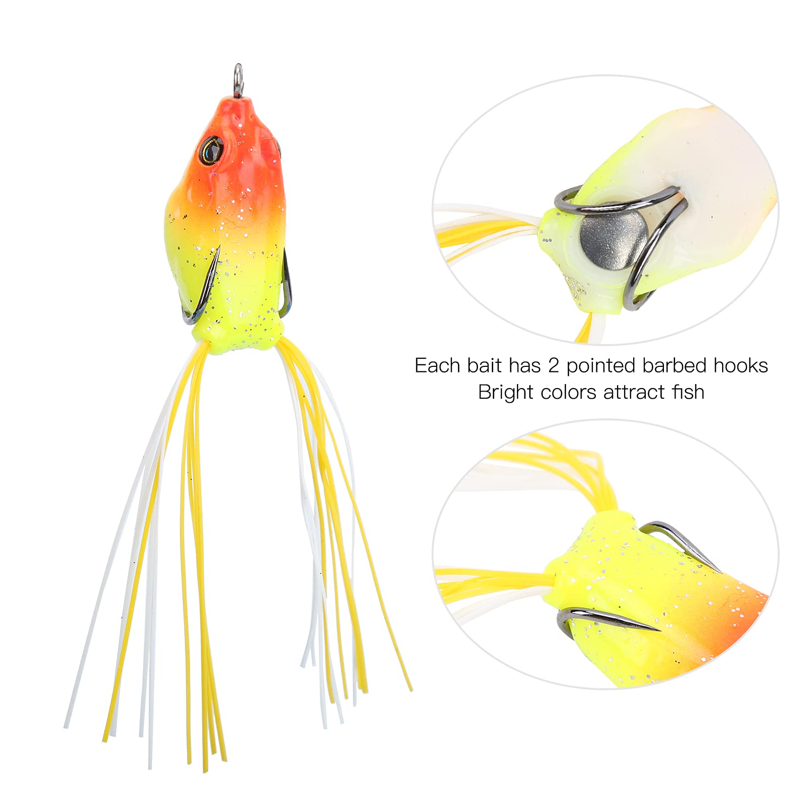 Lot De 9 Leurres Grenouille Souple Topwater 4cm/6g - Pêche Truite, Bar, Perche