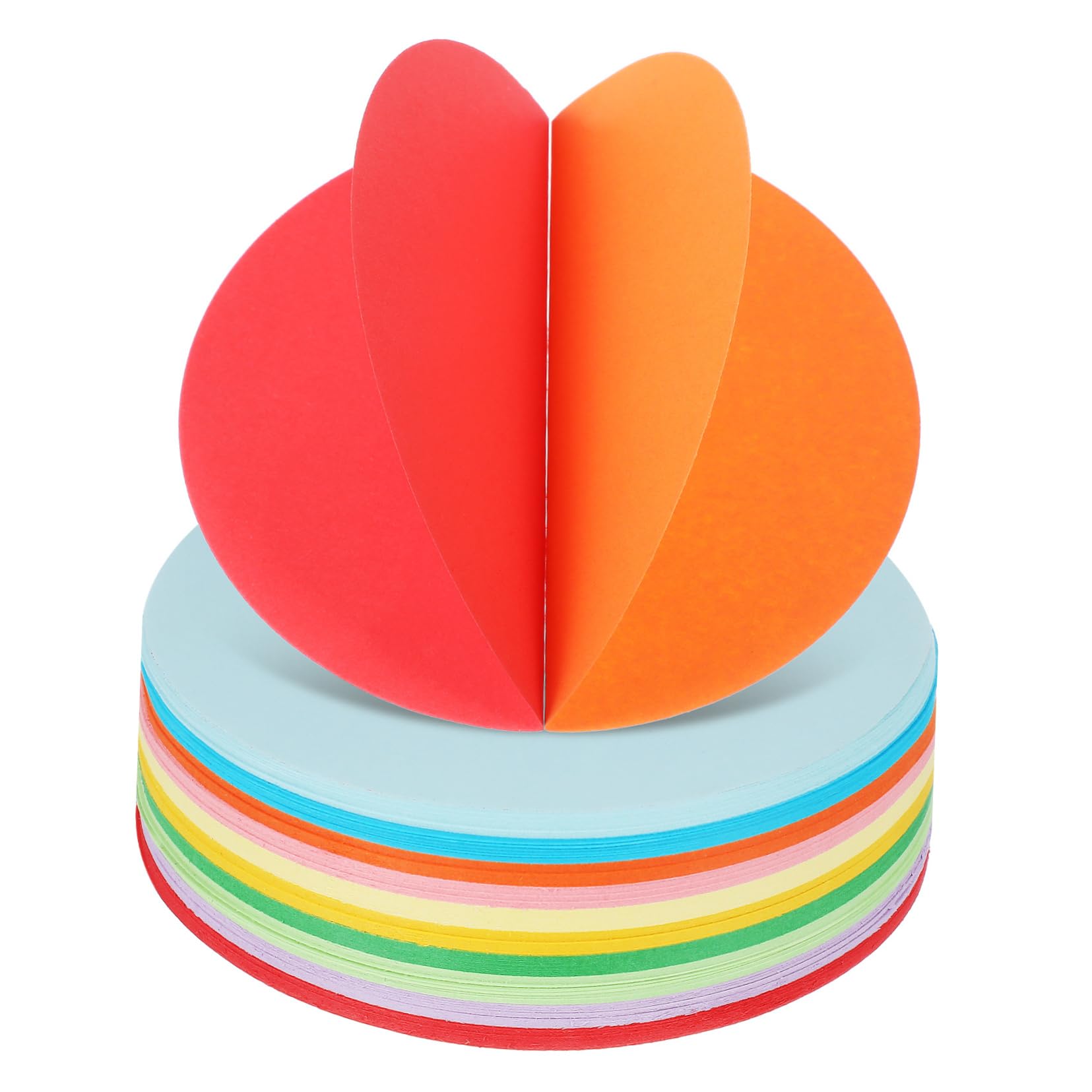 Homoyoyo 500 Blatt Origami Kreispapier Rund 15x15cm Bunt Verdicktes Faltpapier für Kinder Selbstgemacht Basteln Dekoration
